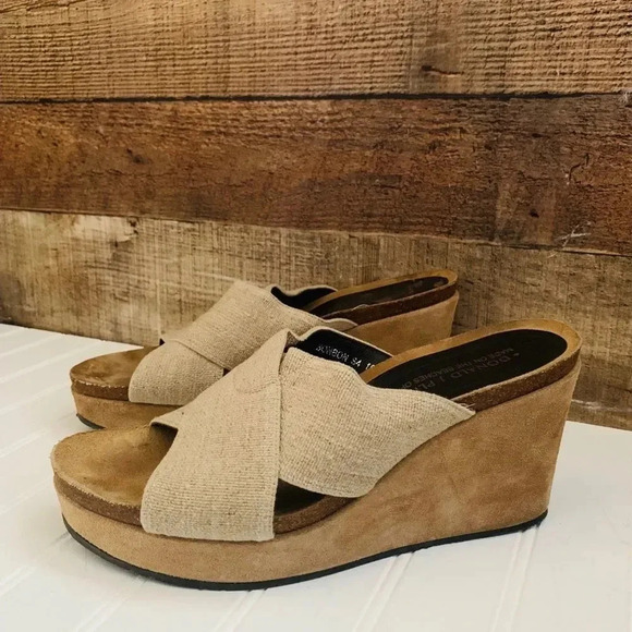 Donald J Pliner Platform Shoes BonBon Wedge Heel Sandals - Picture 1 of 6